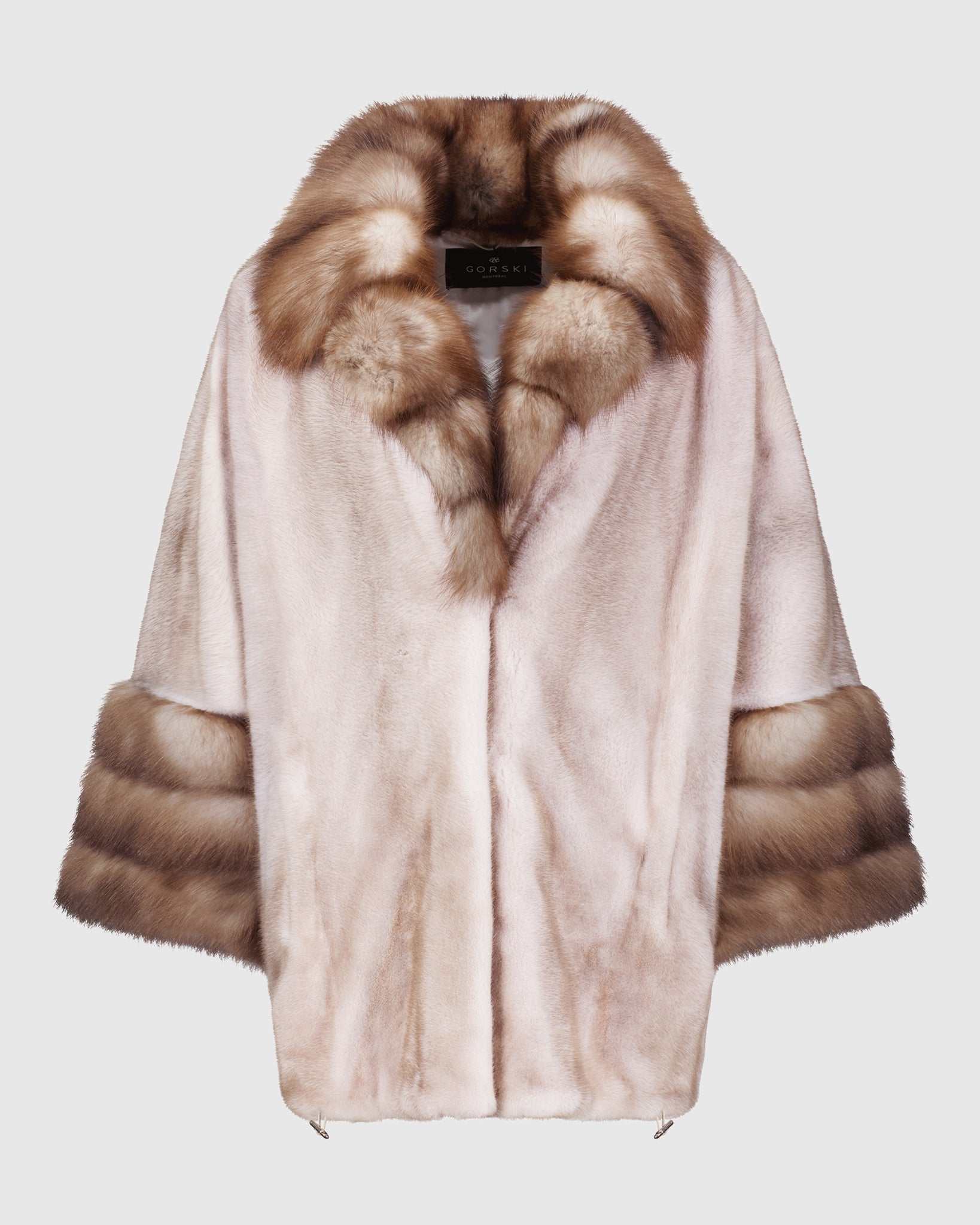 Mink Jacket with Stone Marten Collar & Trim